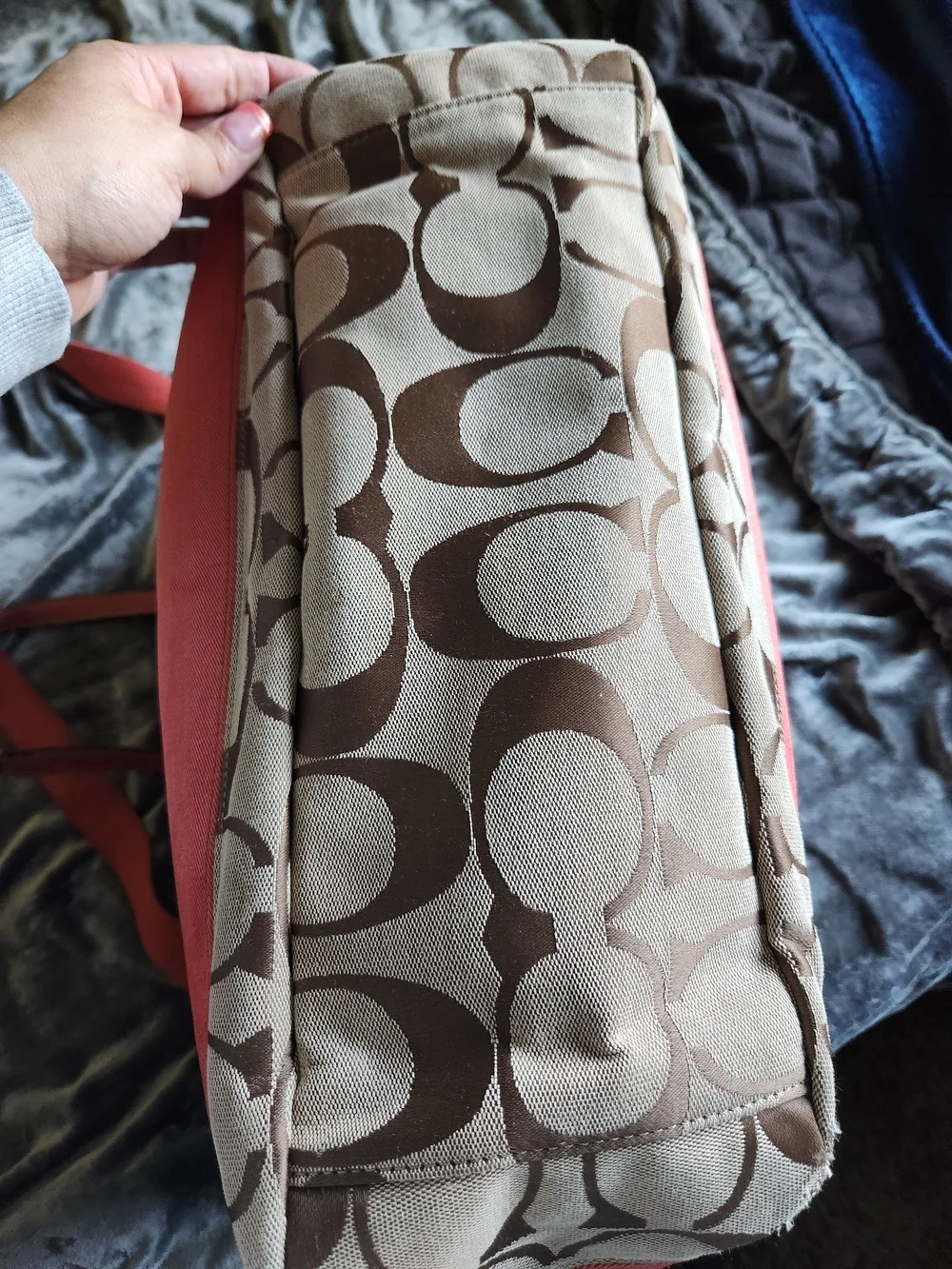 Rehab -Coach Lurex Signature Canvas Xlarge Tote